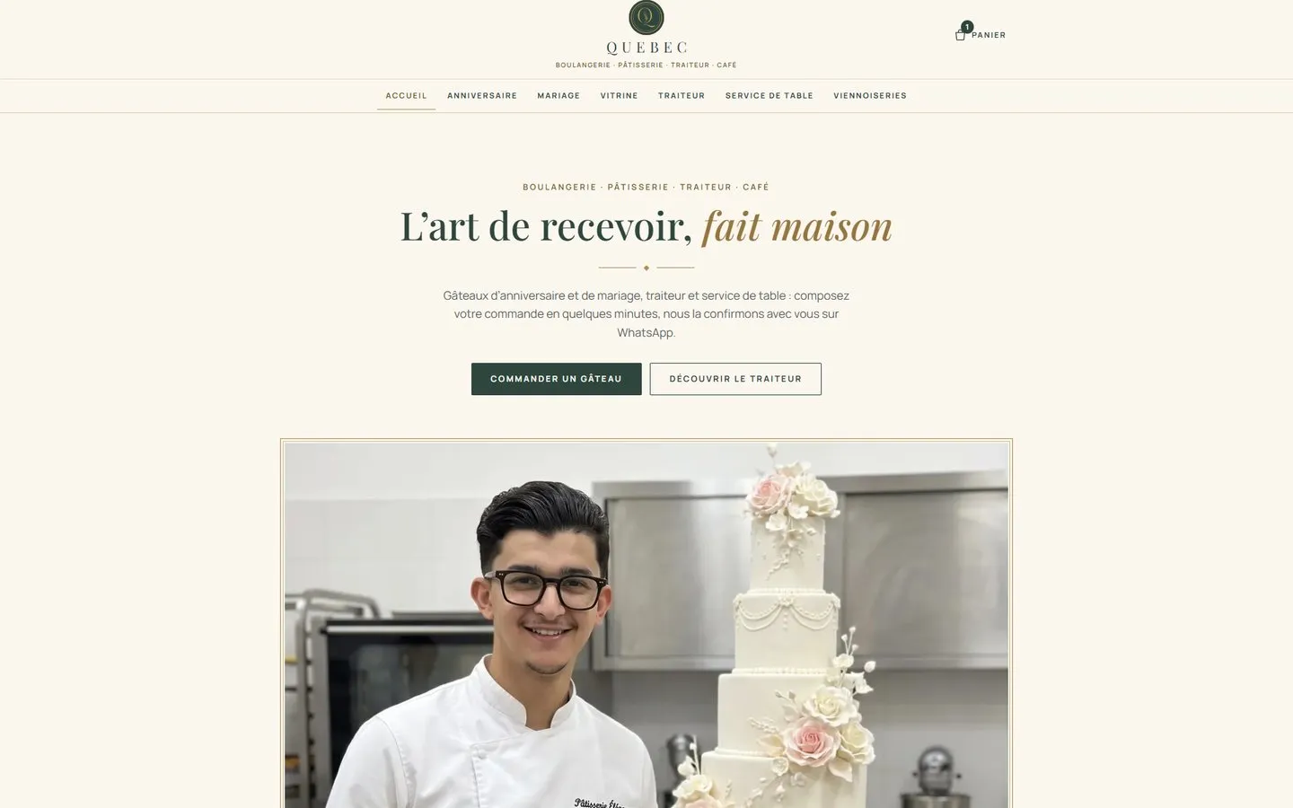 QUEBEC — Boulangerie-pâtisserie — écran 1 sur 5
